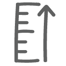 Ruler icon with an arrow beside it pointing up to indicate growth.