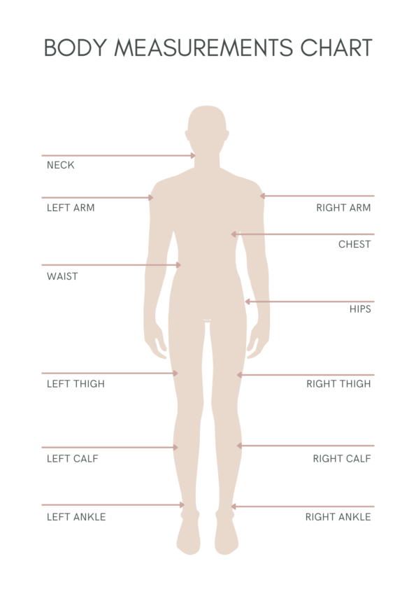 Buyco Size Chart for Activewear and Sportswear