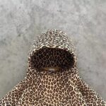 Leopard Print Hoodie Zip Up Y2k Streetwear