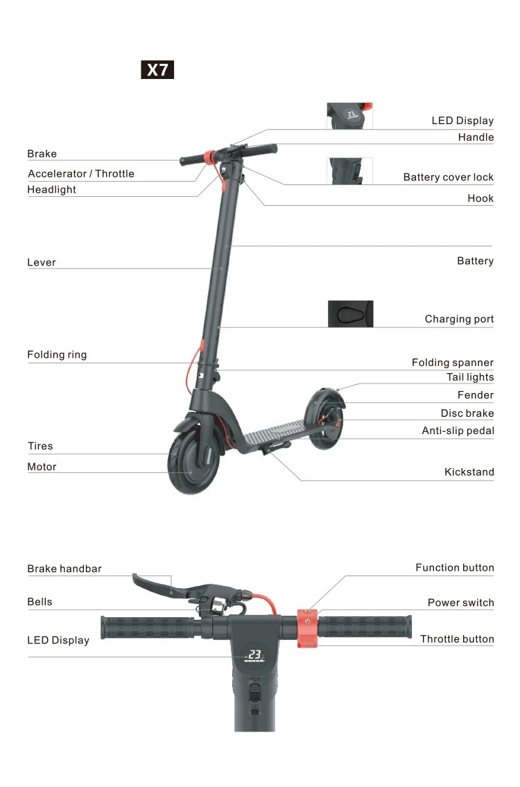 Buyco X6 Detachable 1000w Foldable Electric Scooter